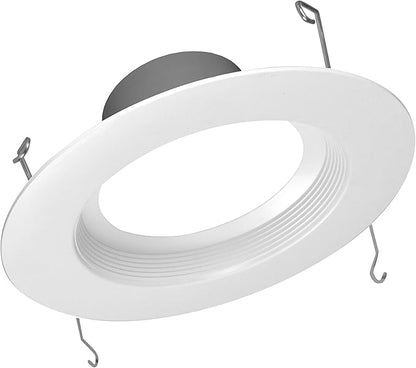 NICOR Lighting 5/6 inch 800 Lumen LED Recessed Downlight Retrofit Light Fixture in White Baffle, 2700K (DCR561081202KWHBF)