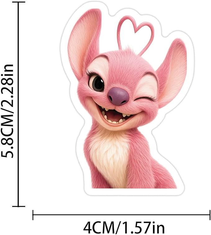 50pcs Cartoon Stitch Stickers for Kids,Vinyl Waterproof Stitch Decal for Water Bottle Laptop Toy Sticker for DIY Decorate Bumper Phone Hard Hat Kids Teens Gifts (Stitch-880)