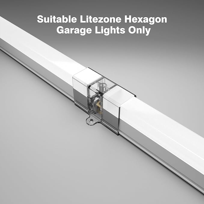 Hexagon Garage Lights I Connectors 2 Pack, Exclusively Compatible Brand Hexagon LED Lights(2pcs 180°I Connector)