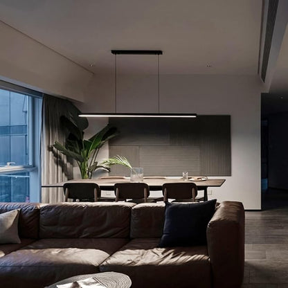 3000k-6000kModern Ceiling Pendant Light with Remote Control, Linear Chandelier Dining Light Fixture for Kitchen, Living Room, Dining Room (Dimming, 31.5inch)