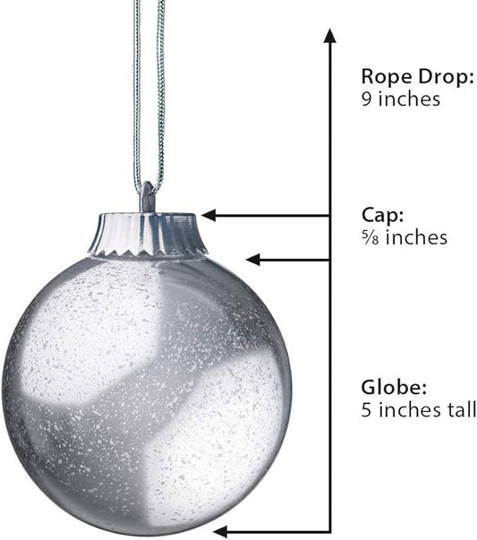 Xodus Innovations WP540-3 Outdoor LED Ornament, Battery Powered Pulsing Globe Sphere Lights with Dusk Sensor (Pack of 3) (Silver)