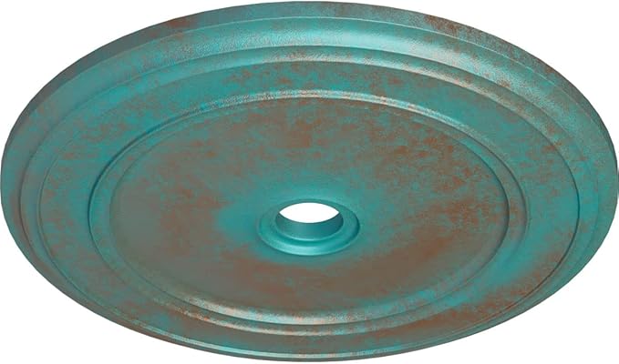 Ekena Millwork CM41CLCGS 41-1/8" x 4" x 2-1/8" Classic Ceiling Medallion, Copper Green Patina