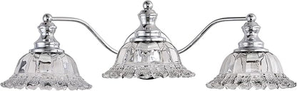 XIEDUN Chrome Vanity Light 3 Light Bathroom Lights Vanity Lights for Bathroom Bathroom Light Fixtures