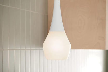 Kichler Deela 17 Inch 1 Light Pendant with Satin Etched Cased Opal Glass in White