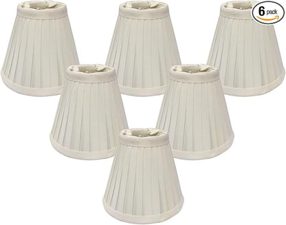 Royal Designs, Inc. CS-841WH-6 Pleated Empire Chandelier Shade, 3 x 6 x 5, White, 6-Pack