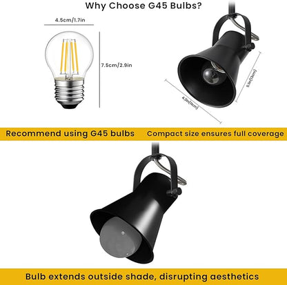 KEESFU 5-Light Track Lighting Kit,Black Semi Flush Mount Ceiling Light with 5 Rotatable Light Heads,Modern Farmhouse Lighting for Livingroom,Bedroom,Hallway,Art Wall,Bathroom,Kitchen.(5-Light)
