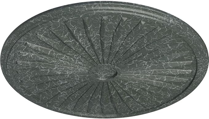 33 1/8"OD x 3 1/2"ID x 1 3/8"P Leandros Ceiling Medallion (Fits Canopies up to 5"), Hand-Painted Athenian Green Crackle