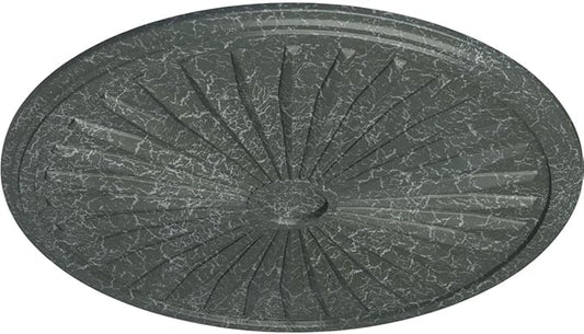 33 1/8"OD x 3 1/2"ID x 1 3/8"P Leandros Ceiling Medallion (Fits Canopies up to 5"), Hand-Painted Athenian Green Crackle