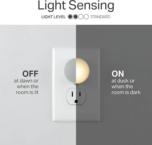 Lights by Night Plug In Night Light Bedroom Decor Apartment Essentials LED Lights Ambient Lighting Dusk to Dawn Sensor Nightlight Bathroom, 10 pack