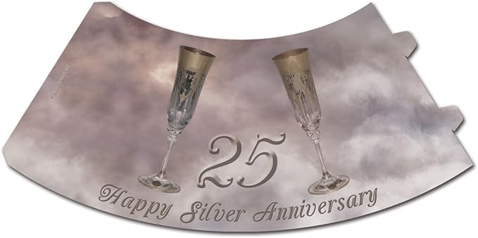 Royal Designs Vellum Tea Light Paper Wine Glass Lampshade, Silver Anniversary, Set of 20 (TLS-1007A-20)