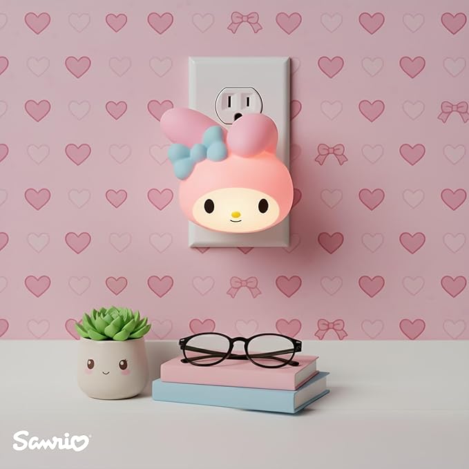 Ukonic Sanrio My Melody Face Plug-in Nightlight, LED Mood Light