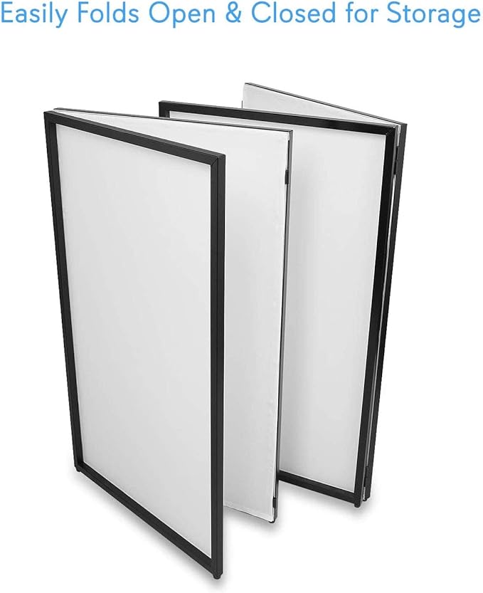 Pyle DJ Booth Foldable Cover Screen - Portable Event Facade Front Board Video Light Projector Display Scrim Panel with Folding Steel Frame Panel Stand, Stretchable Lycra Spandex - PDJFAC10 (White)