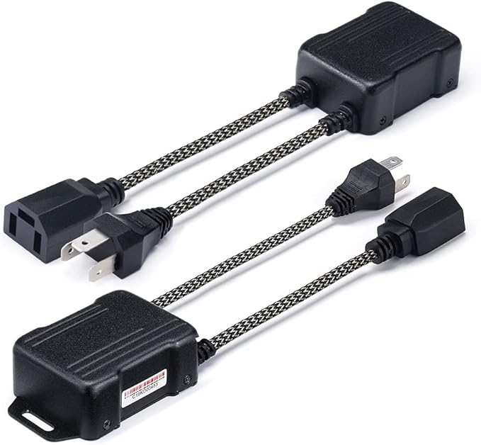 Xprite H4/9003 LED Canbus Decoder Anti Ficker Harness Error Free Resistor Capacitor for LED Headlight Bulbs, Pack of 2