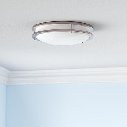 LUXRITE 16 Inch LED Flush Mount Ceiling Light, CCT Color Temperature Selectable 2700K | 3000K | 3500K | 4000K | 5000K, Dimmable Ceiling Light Fixture, 24W, 1960 Lumens, Energy Star, ETL Listed
