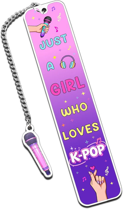 Kpop Bookmark Purple Graduation Decoration Class of 2026 - K-Pop Gift Bookmark for Kpop Music Lover, Kpop Merch, K Pop Gifts for Teen Girl Women, Korean Drama Gifts for Women Friends K-Pop Lovers Fans