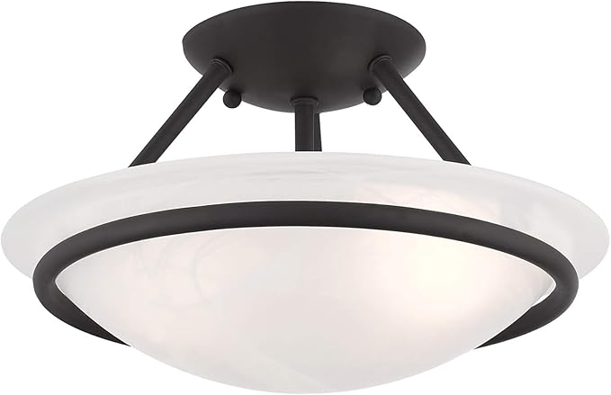 Livex Lighting 4823-04 Newburgh 2-Light Ceiling Mount, Black