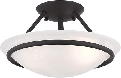 Livex Lighting 4823-04 Newburgh 2-Light Ceiling Mount, Black