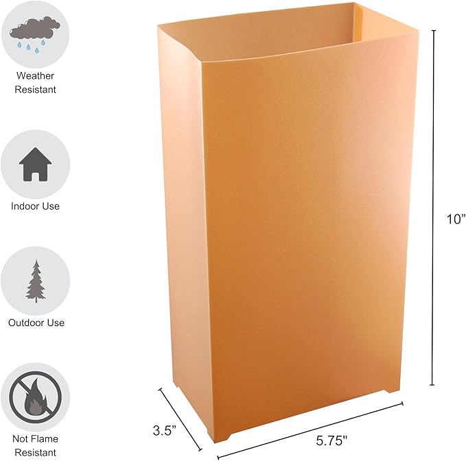 LumaBase Electric Luminaria Kit, Tan - Set of 10