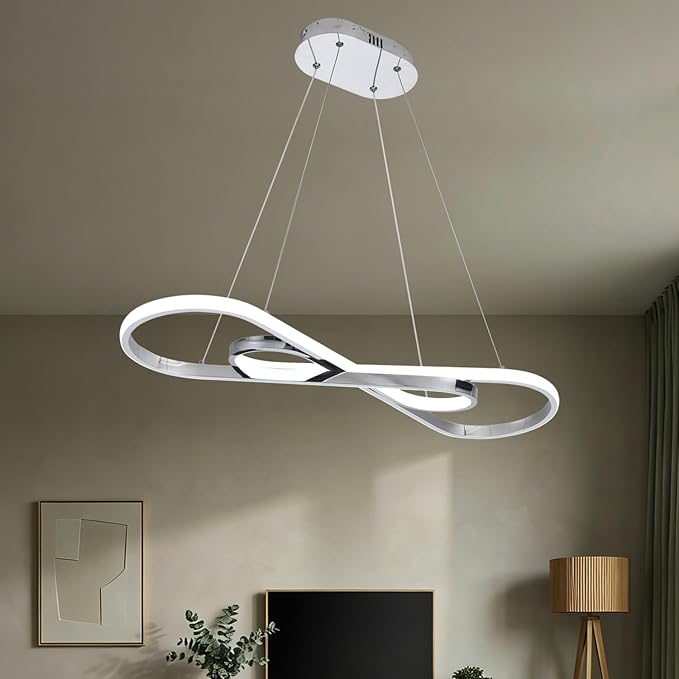 Modern Chandelier,Led Chandelier,Modern Led Pendant Light Dimmable Modern Led Chandelier for Dining Room Chandelier Light Fixture Over Table with Remote,Minimalist Kitchen Island Lighting