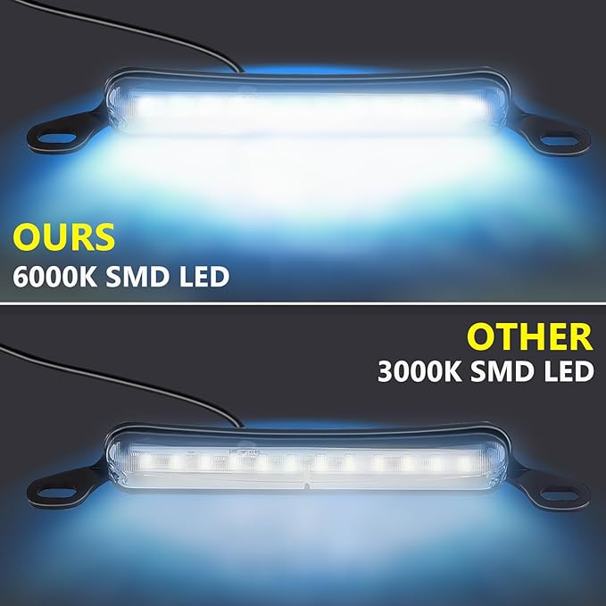 LED License Plate Lights 12 V DC Universal License Plate Light, Waterproof Tag Lamp Assembly Replacement LED Plate Light for Car Trailer UTV ATV Truck RV Boat