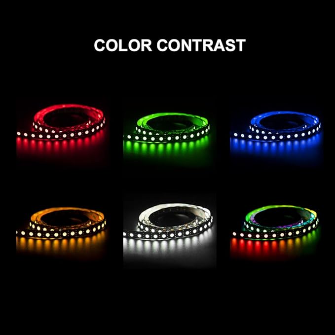 BTF-LIGHTING WS2812B IC RGB LED Strip,UL Listed,Pure Gold Wires,DC5V 3.28FT 100LED 5050SMD,Individually Addressable,Flexible for DIY Chasing Full Color Project,3M Tape,IP30(No Adapter or Controller)