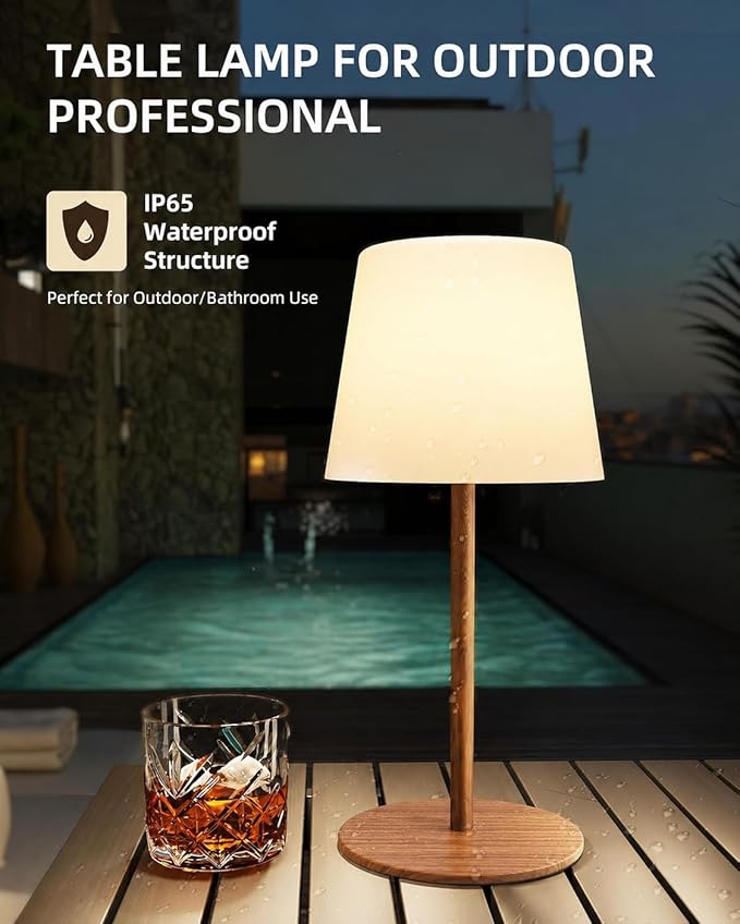 EZVALO Spa-Like Shower Lamp – IP65 Waterproof Bathroom Lamp, Rechargeable Cordless Mood Light, 3 Color Temps for Relaxing Bathroom & Bathtub Experience (1 Pack)