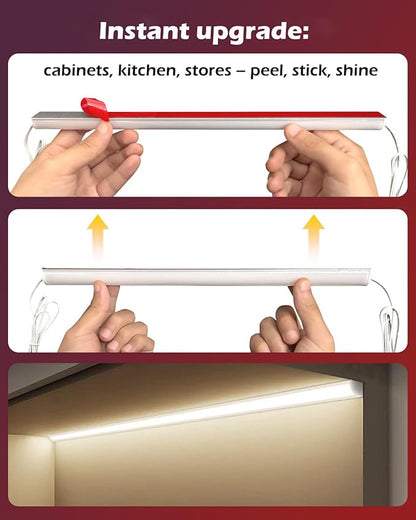 Cefrank Under Cabinet LED Light Bars, V-Shape, 8pcs 12", 16 Watt 1600 Lumens, Warm White 3000K