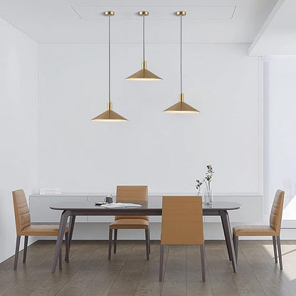 KCO Lighting Mid Century Modern Dome Pendant Light Large Farmhouse Island Lighting Gold Barn Pendant Lights Brass Kitchen Hanging Lights