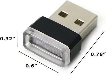 iJDMTOY Brilliant Red USB Plug-in Miniature/Nano LED Car Interior Ambient Accent Lighting Kit