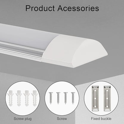 2-Pack 2FT LED Batten, Close to Ceiling Light fixtures, 20W, Ultra-Thin Day Light, 4000K, IP20, LED Ceiling Light for Garage, Stores, Warehouse, Office, Corridor, supermarkets, etc.