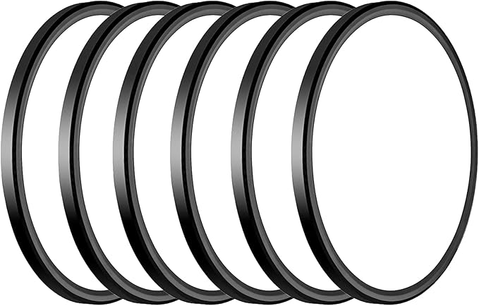 WKONCLDY 6Pack 3200lm LED Flush Mount Ceiling Light, Super Slim 12 inch LED Ceiling Light, 5000K LED Ceiling Light for Bedroom, Living Room, Dining Room (Black, Six Pack)