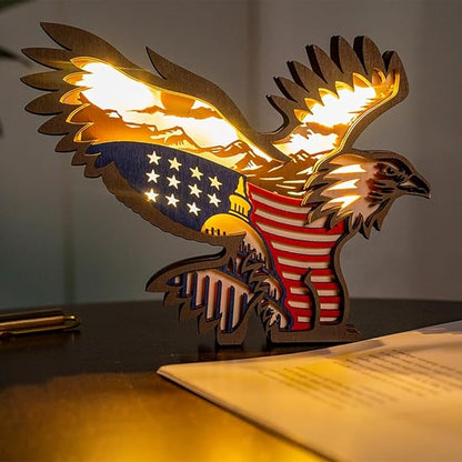 3D Wooden Animal Carving LED Night Light, Wood Carving Light, Modern Home Decoration, Decorative Tables, Cabinets, Living Rooms, Bedrooms, Offices, Farmhouses, Bookshelves, Perfect Holiday Gifts