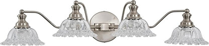 XIEDUN Brushed Nickel 4 Light Vanity Light