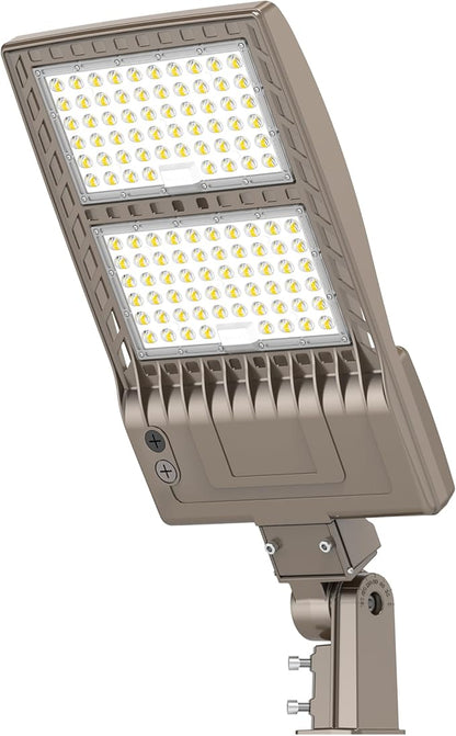 400W LED Parking Lot Light 60000LM UL ETL Listed Commercial Flood Light 400W 320W 240W Adjustable IP65 5000K Street Light Slip Fitter for Stadium Backyard, 100-277V