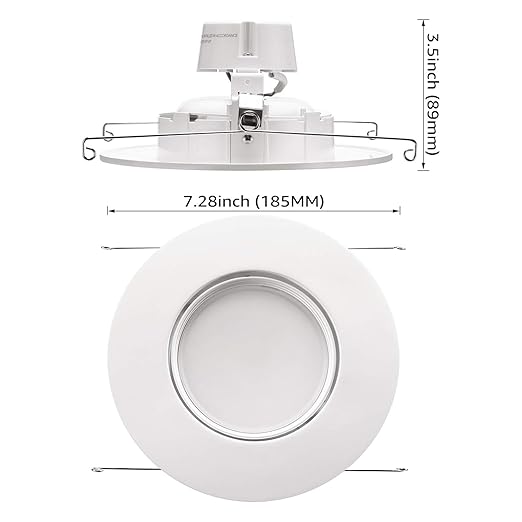 TORCHSTAR Y00NFHE1GY 5-6 Inch Retrofit LED Gimbal Downlight, 1 Pack