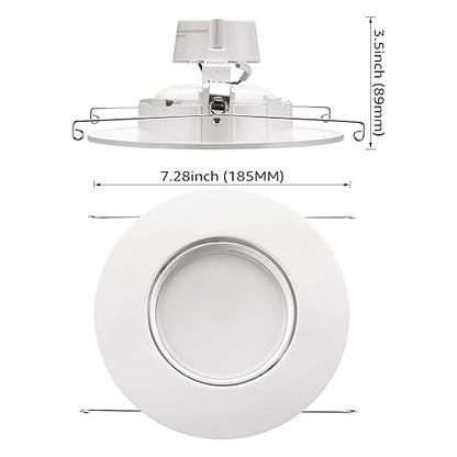 TORCHSTAR Y00NFHE1GY 5-6 Inch Retrofit LED Gimbal Downlight, 1 Pack