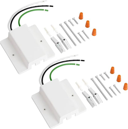 UL Listed H Track Floating Canopy Connector White for Single Circuit, Compatible with H Track Rail System, 2 Pack