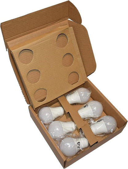 Amazon Basics LED Light Bulbs, Energy Efficient 6W, 40 Watt Equivalent, E26 Standard Base, 2700, Dimmable, 10,000 Hour, Soft White, 6 Count (Pack of 4)