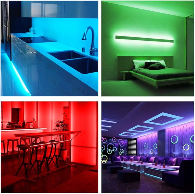 DAYBETTER Led Strip Lights 32.8ft Kit with Remote and Power Supply Color Changing (Pack of 2)