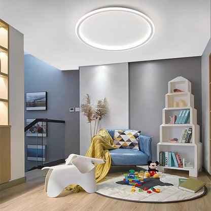 Dimmable LED Ceiling Light Fixture Flush Mount,20 inch Modern 3000K-6000K Round Recessed Ceiling Lamp with APP Adjustment,White Ceiling Lights 55W Close to Ceiling Lighting for Bedroom Living Room