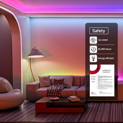 BTF-LIGHTING WS2812B IC RGB LED Strip,UL Listed,Pure Gold Wires,DC5V 16.4FT 150LED 5050SMD,Individually Addressable,Flexible for DIY Chasing Full Color Project,3M Tape,IP65(No Adapter or Controller)