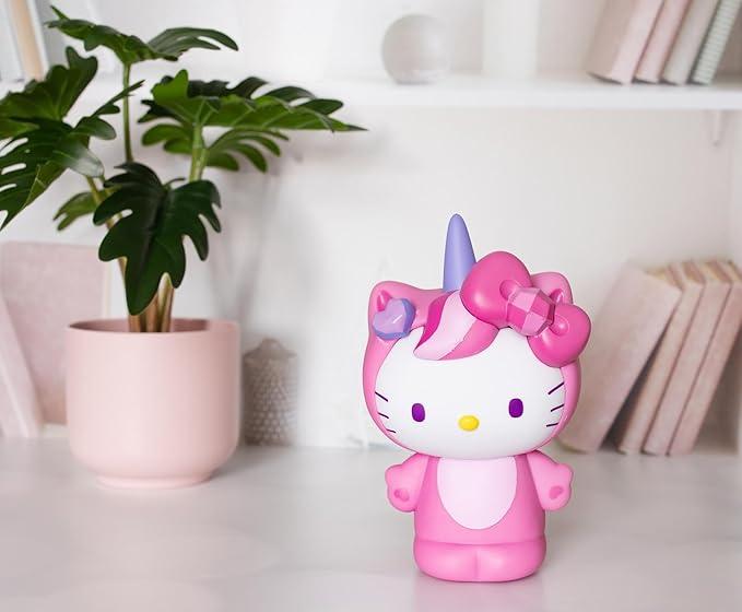 Surreal Entertainment Sanrio Hello Kitty Unicorn 6-Inch PVC Figural Mood Light | Portable Night Light Lamp for Bedroom