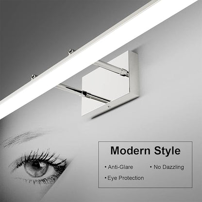 Aipsun 48 inch LED Vanity Lights Adjustable Bathroom Wall Light Fixtures Bathroom Lighting Fixture Over Mirror Chrome Modern Vanity Lighting 5500K