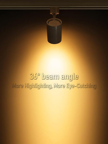 LEONLITE Studio Series 8.5W LED H Track Lighting Heads, ETL Listed, Dimmable Retail Track Light Heads for Store Shop Cafe, 600LM, CRI90, H Track Lighting, 2700K Soft White, Matte White, Pack of 4