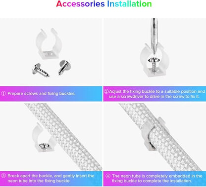 BTF-LIGHTING 9.8FT WS2811 WS2812B IC RGB DC5V 360 Degree Round Reticulate Pattern Chasing Color Neon LED Strip Flexible Nylon Silicone IP67 Waterproof Dream Color Rope Light(No Adapter or Controller)