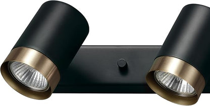 Globe Electric 64000047 22" 4-Light Plug-in Track Lighting, Matte Black, Pivoting Heads, in-Line On/Off Switch, Minimalist Ceiling Light Fixture for Kitchen Island, Hallway, or Dining Room