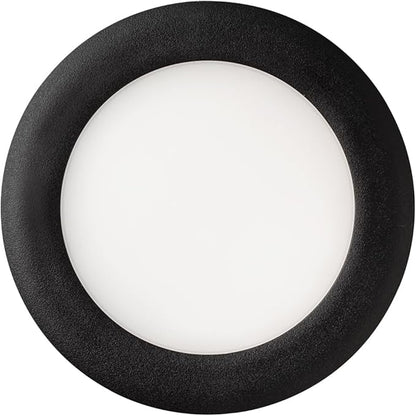 Juno LED Recessed Lights 6 Inch Round Wafer Downlight, 5-in-1 Switchable White Color Temperature, 120 Volts, 6-Inch Ultra-Thin Flat Trim, Matte Black, 6-Pack (WF6 SWW5 90CRI CP6 MB M2)