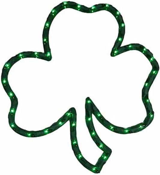 IMPACT 16" Lighted St. Patrick's Day Irish Shamrock Window Silhouette Decoration