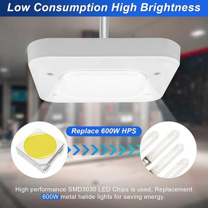 2 Pack 150W LED Canopy Light, 21000LM LED Gas Station Canopy Light 5700K Cool White LED Garage Ceiling Light(600W HID/HPS Equivalent), IP65 Waterproof 100-277V AC UL Listed