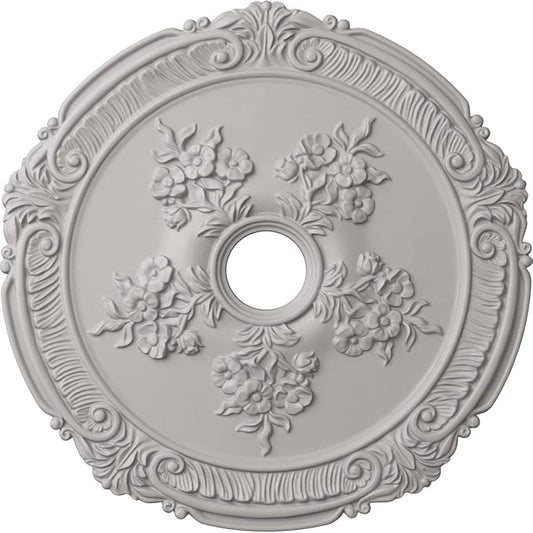 Ekena Millwork CM26ATUWF Attica with Rose Ceiling Medallion, Ultra Pure White, 26"OD x 3 3/4"ID x 1 1/2"P